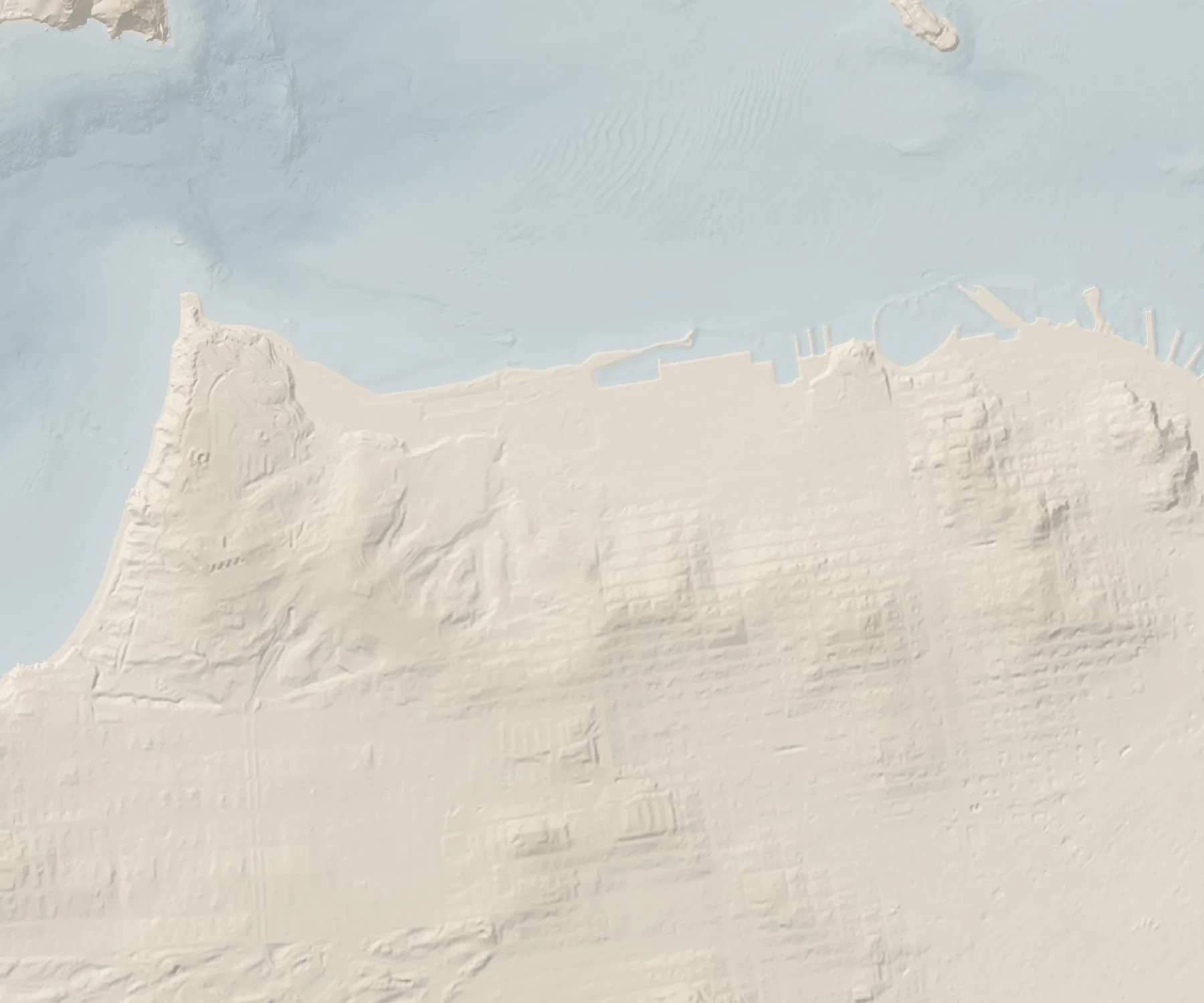 Elevation and the bay floor
